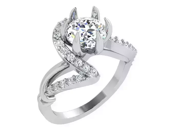 Round Diamond Spiral Ring 4368