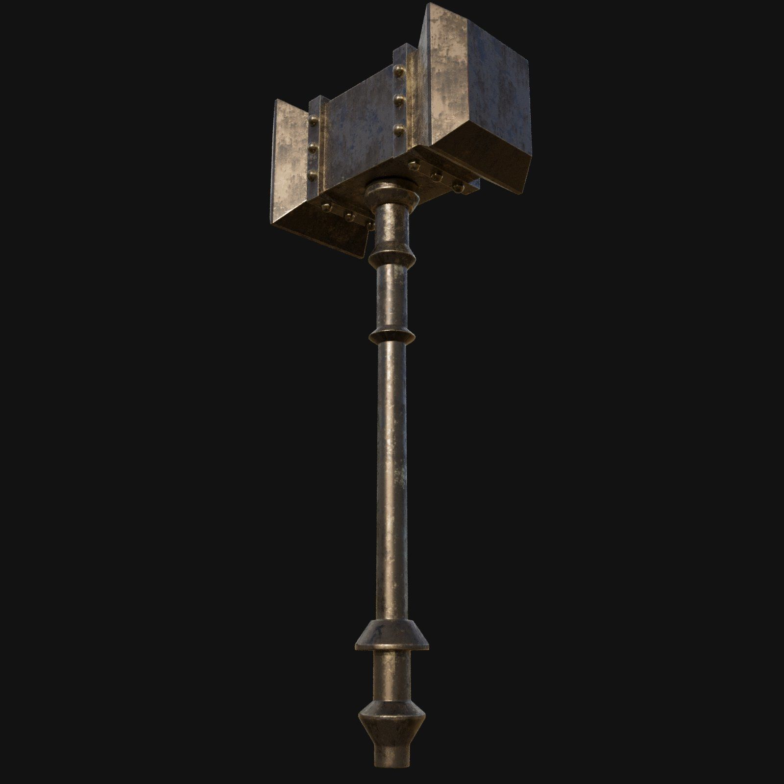Celestial 3D Model of Seraphims Light Hammer for Divine Interven 3D model_3