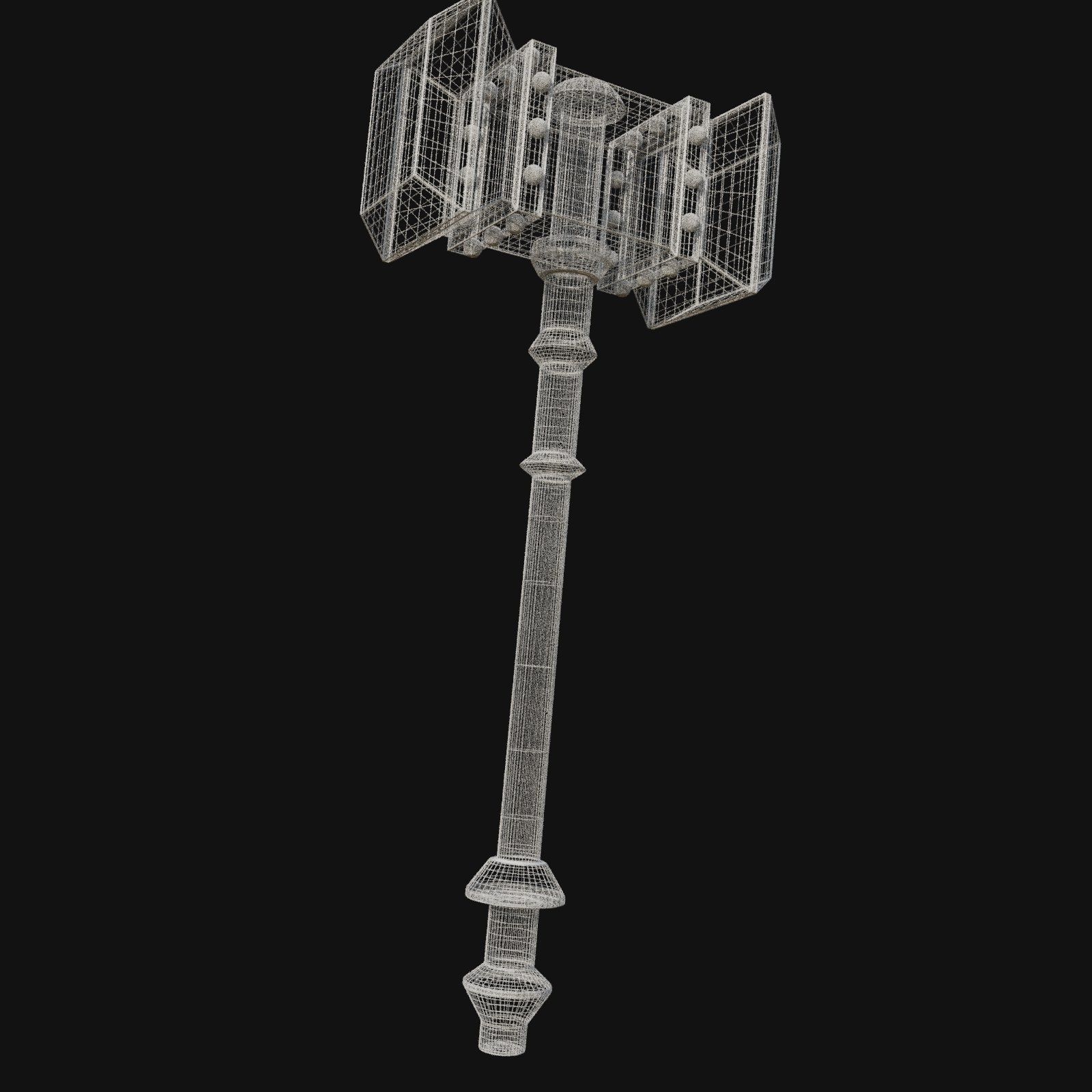 Celestial 3D Model of Seraphims Light Hammer for Divine Interven 3D model_4