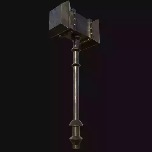 Celestial 3D Model of Seraphims Light Hammer for Divine Interven