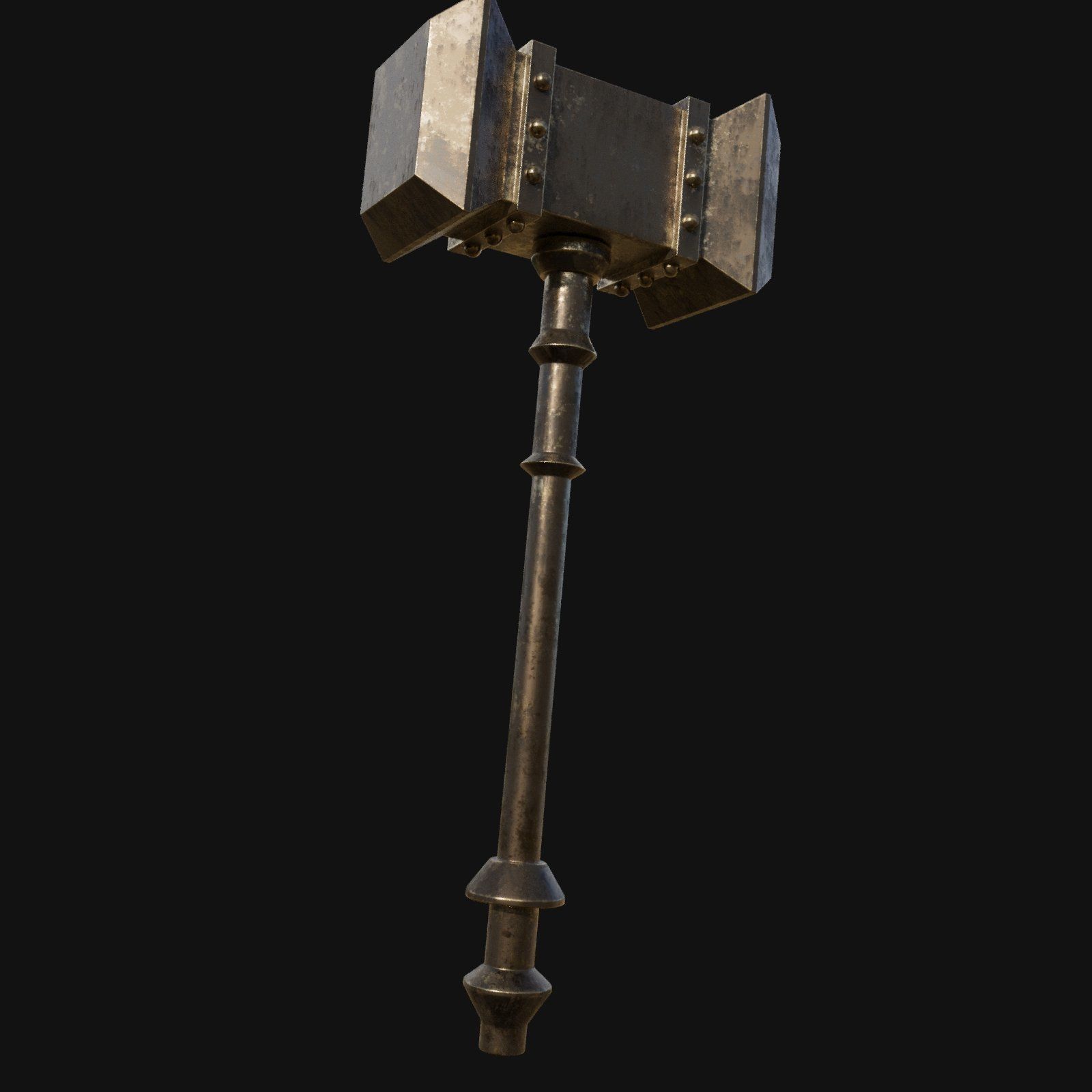 Celestial 3D Model of Seraphims Light Hammer for Divine Interven 3D model_2