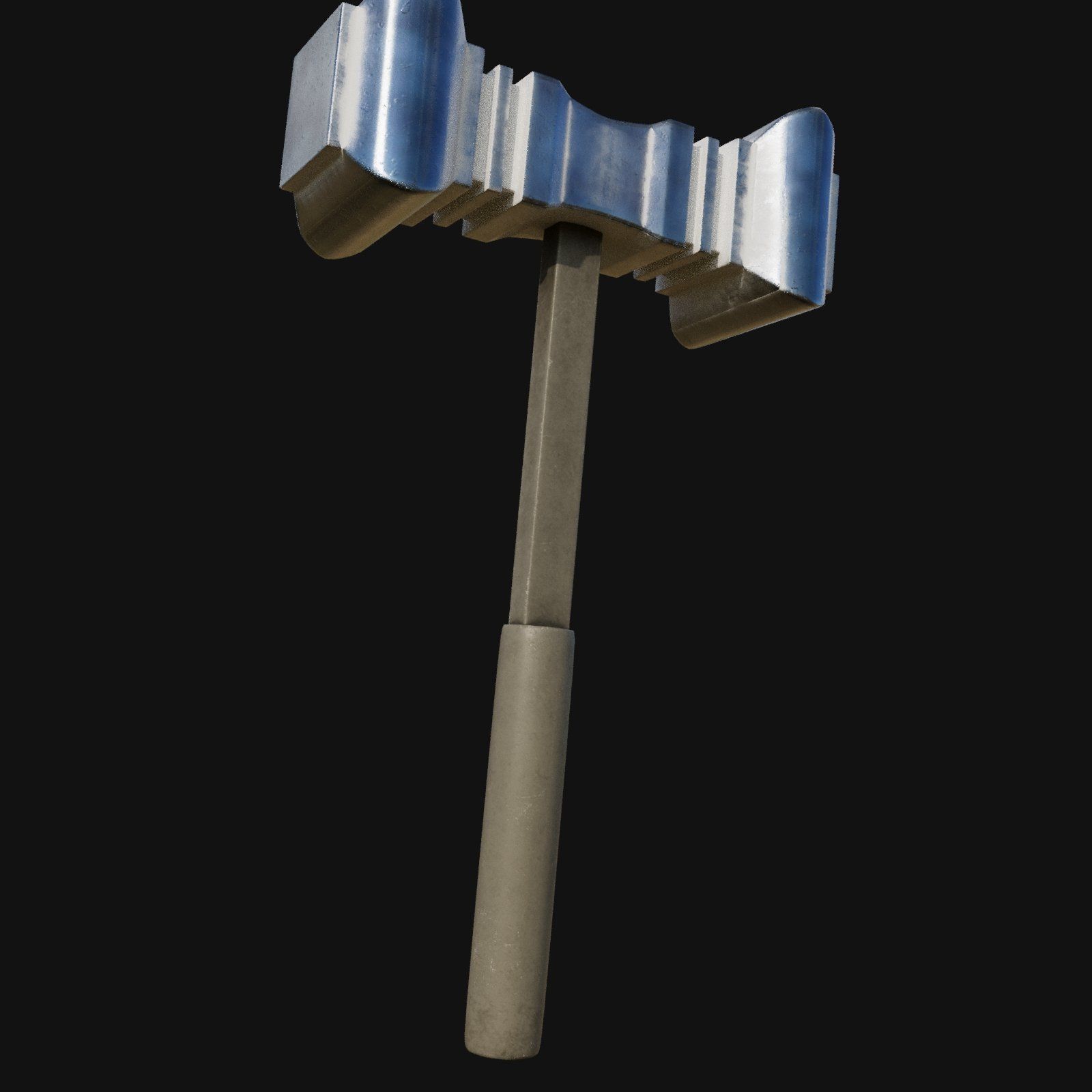 Futuristic 3D Model of Cybernetic Hammer for Sci Fi Battles 3D model_2