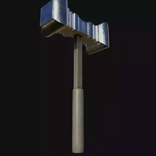 Futuristic 3D Model of Cybernetic Hammer for Sci Fi Battles
