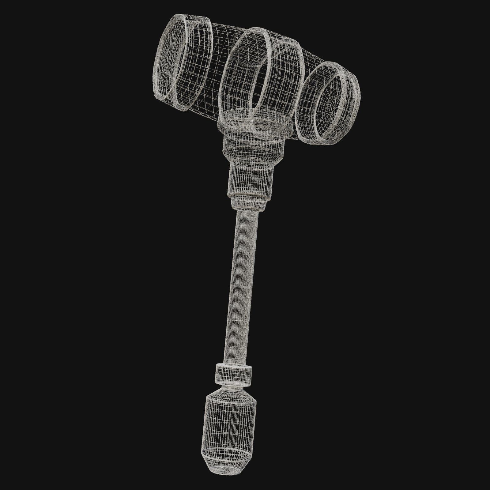 Steampunk 3D Model of Engineers Hammer for Mechanical Mayhem 3D model_6