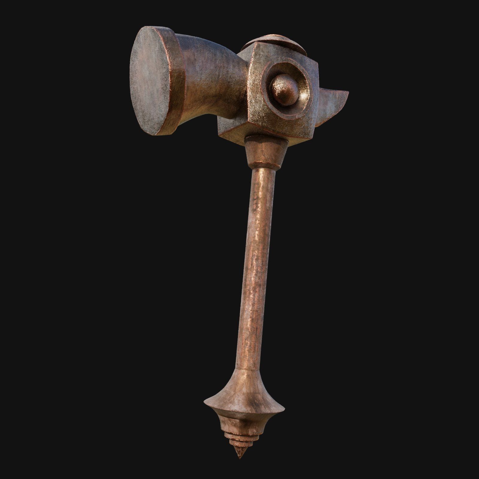 Ancient 3D Model of Stone Hammer for Archaeological Expeditions 3D model_2