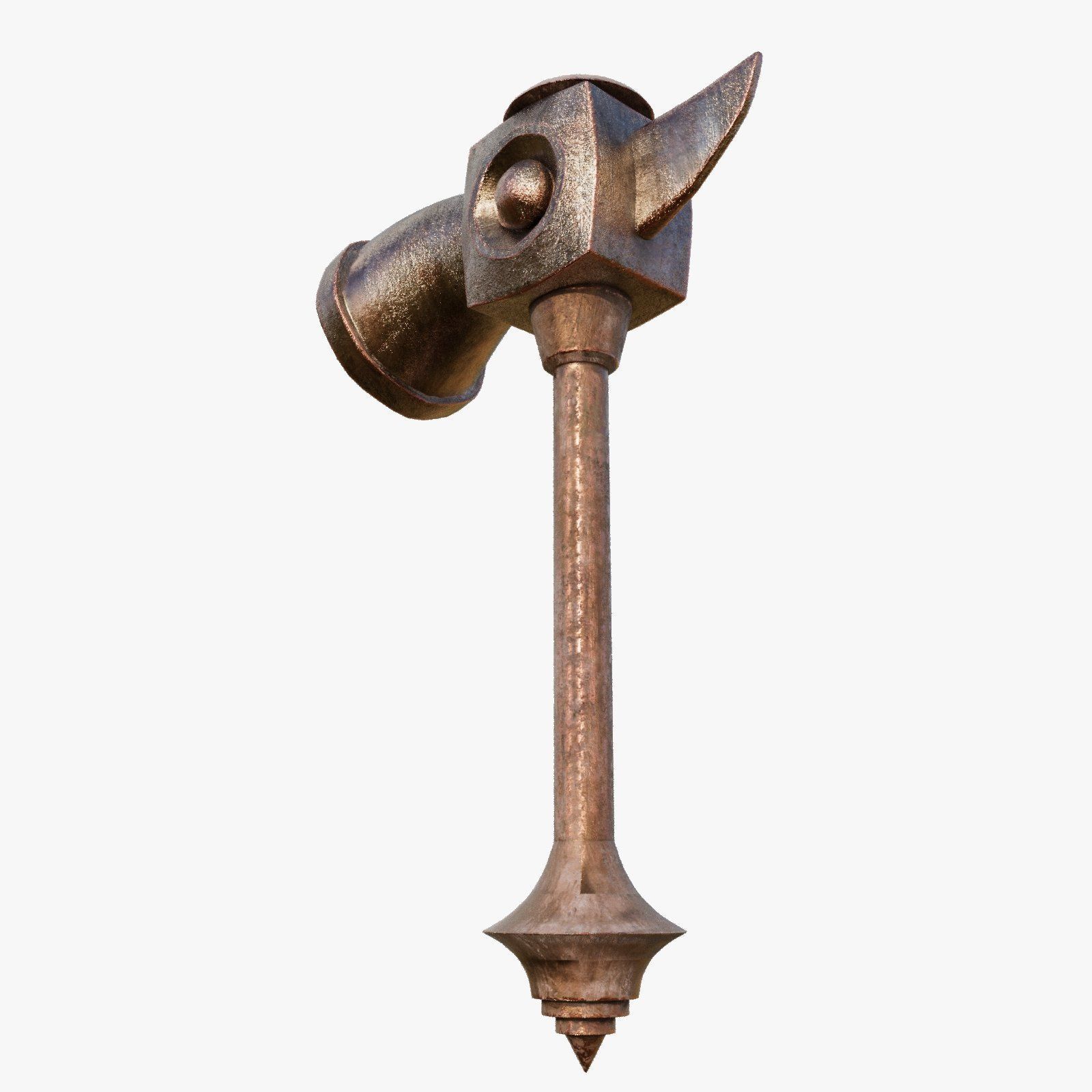 Ancient 3D Model of Stone Hammer for Archaeological Expeditions 3D model_4