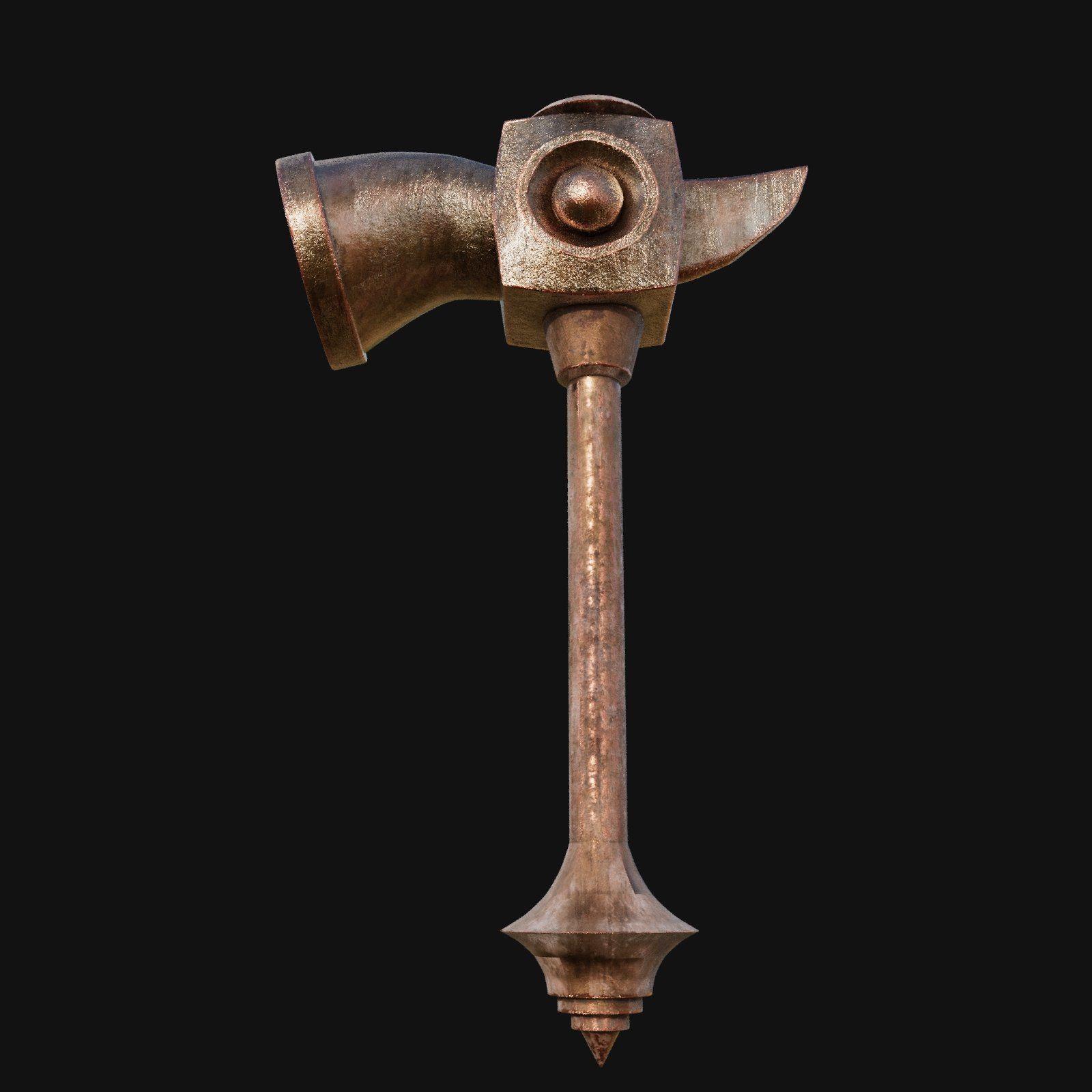 Ancient 3D Model of Stone Hammer for Archaeological Expeditions 3D model_9