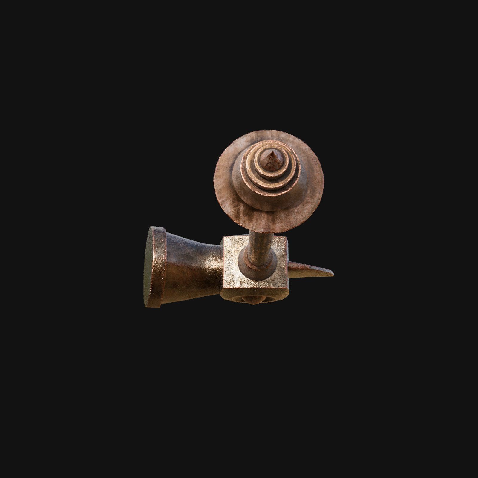 Ancient 3D Model of Stone Hammer for Archaeological Expeditions 3D model_6