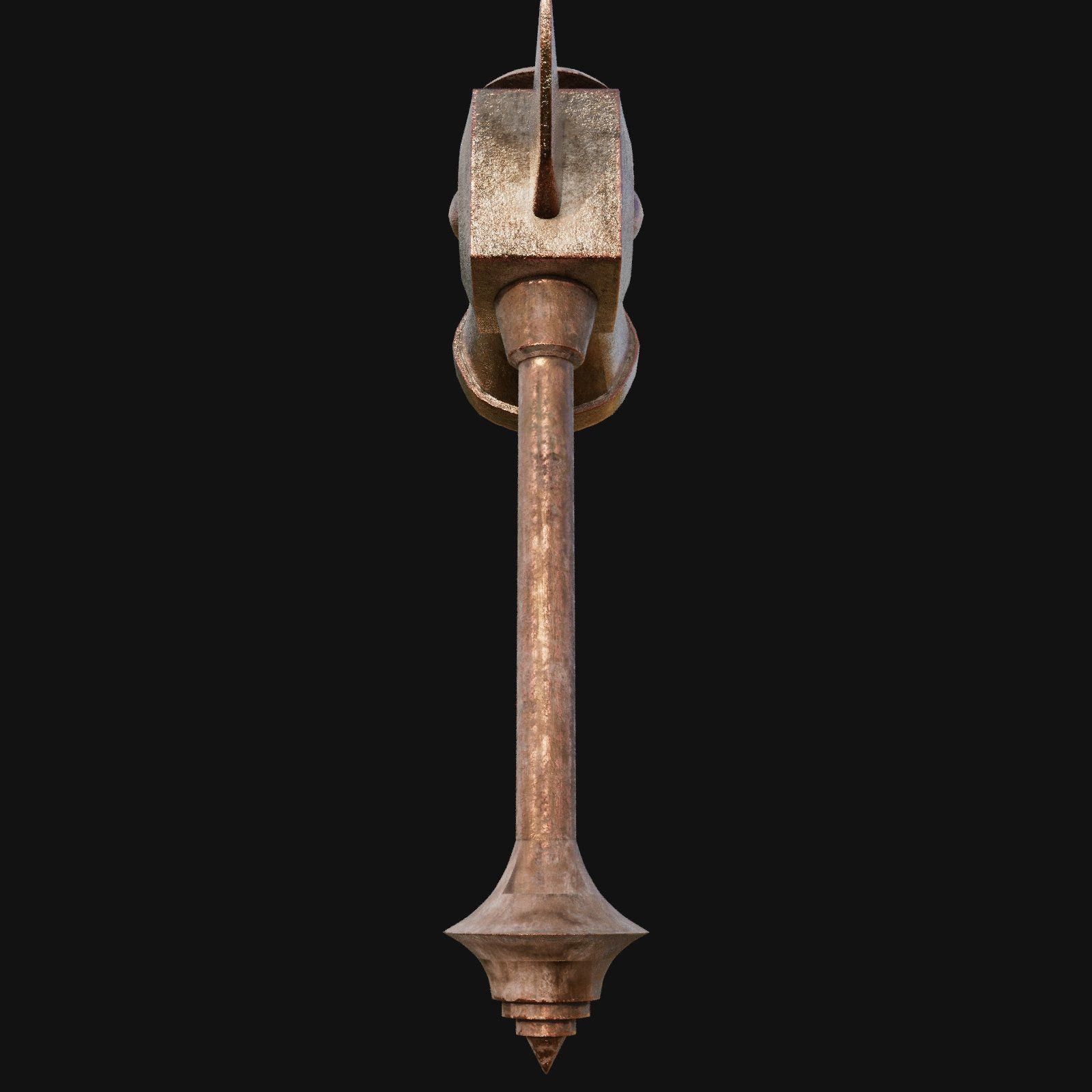 Ancient 3D Model of Stone Hammer for Archaeological Expeditions 3D model_10