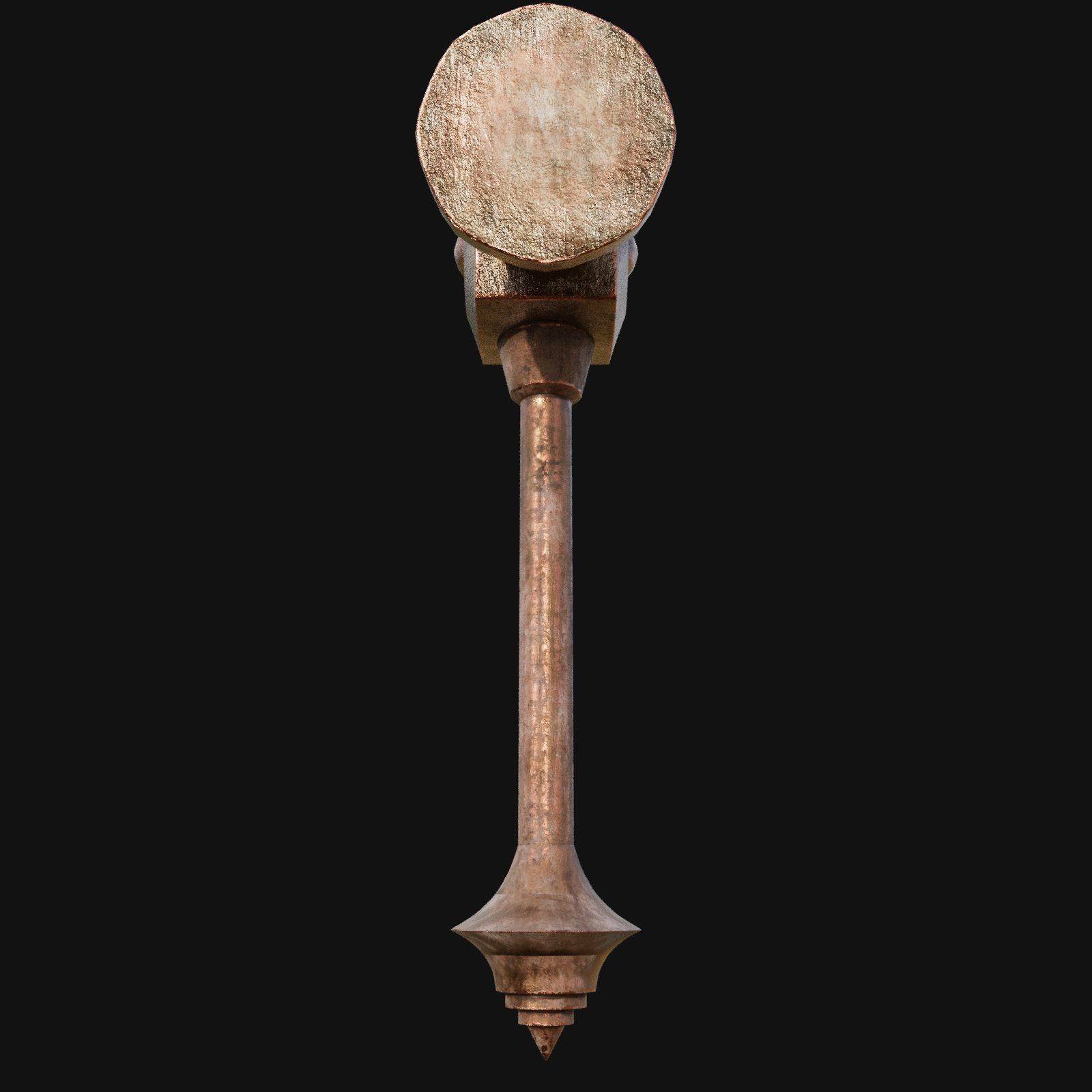Ancient 3D Model of Stone Hammer for Archaeological Expeditions 3D model_7