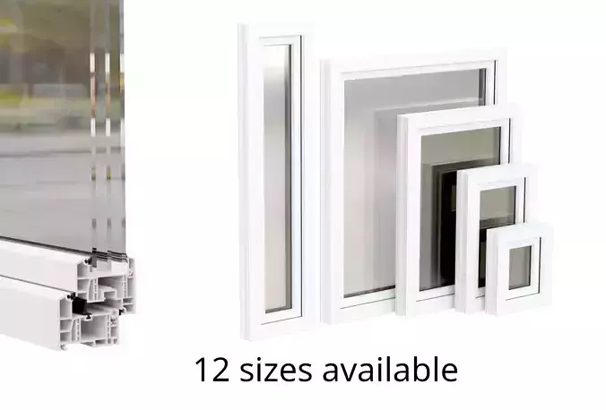 High Detailed Windows 12 sizes 3D model