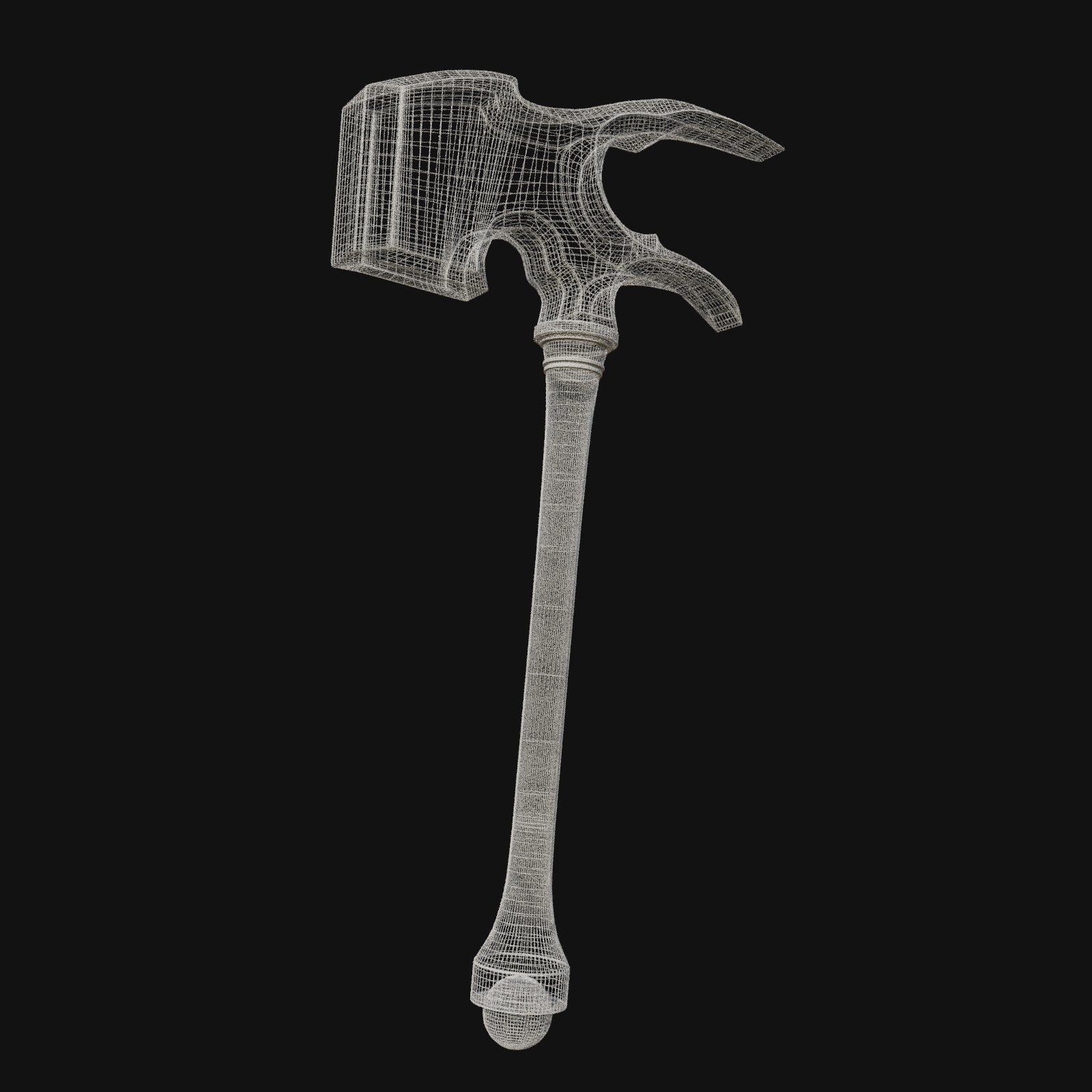 Legendary 3D Model of Kings Hammer for Royal Quests 3D model_8