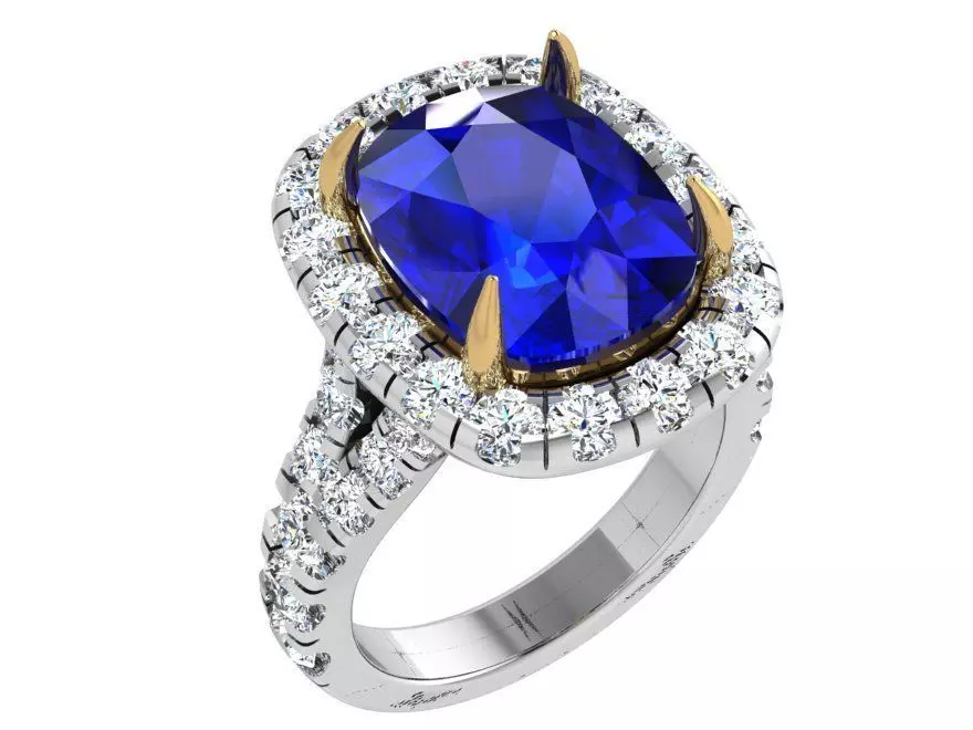 Cushion Halo Ring 4382 3D print model