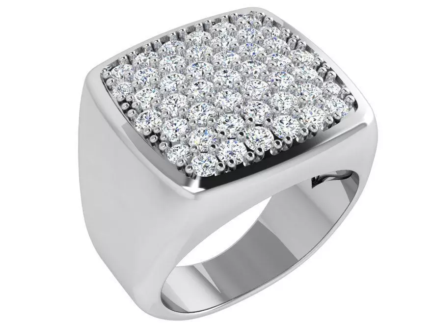 Square Diamond Ring 4383 3D print model