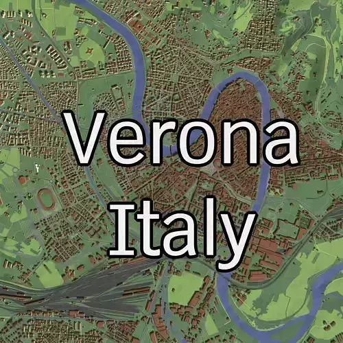 Verona Italy - city and urban 3D model