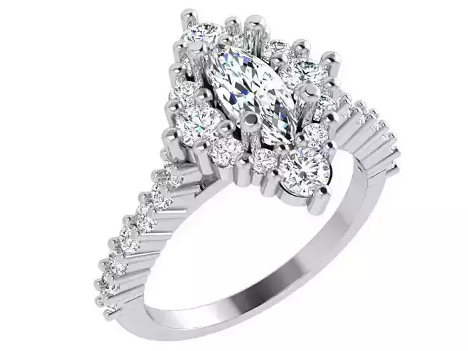 Rhombus Diamond Ring 4386