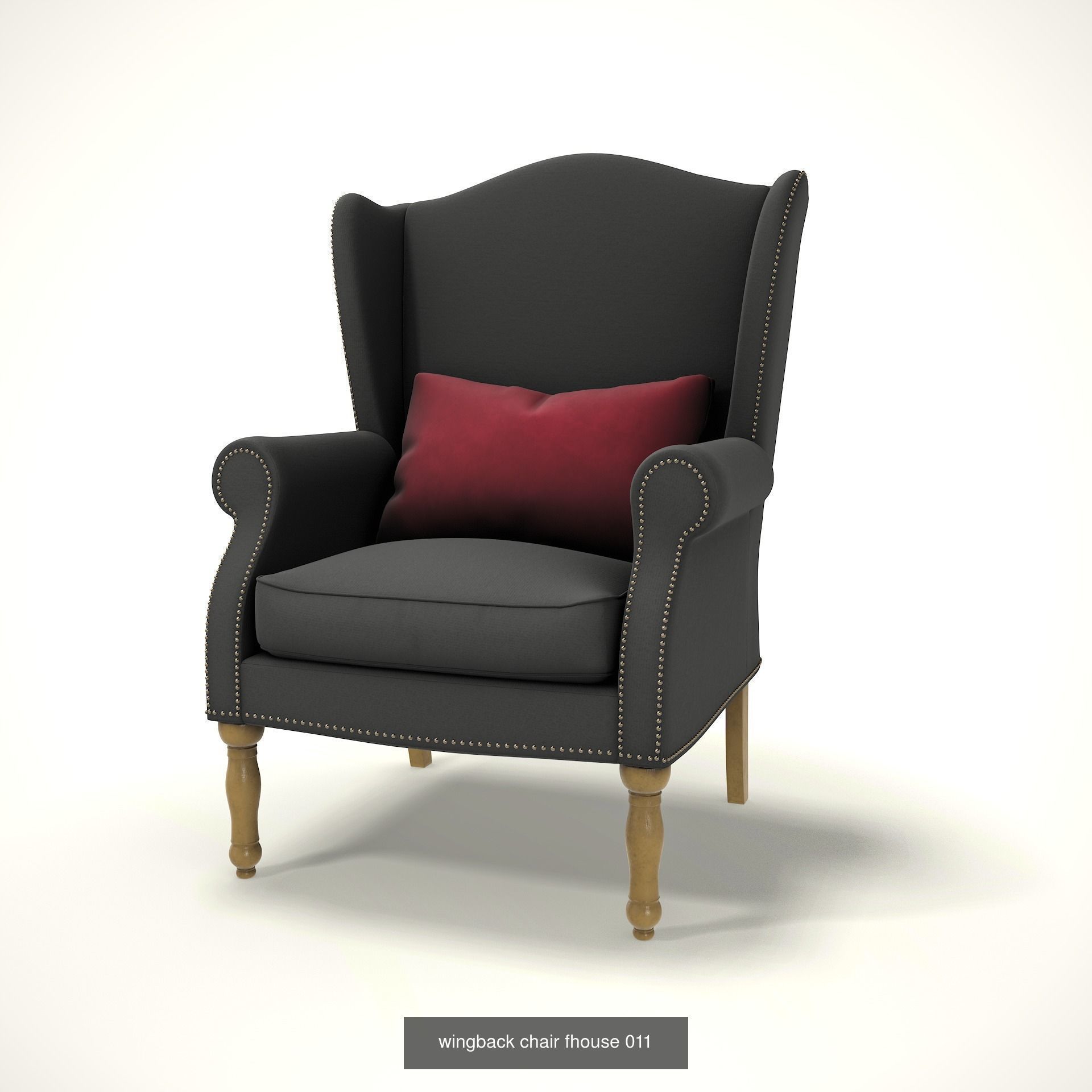 wingback chair fhouse 3D Model Collection_12
