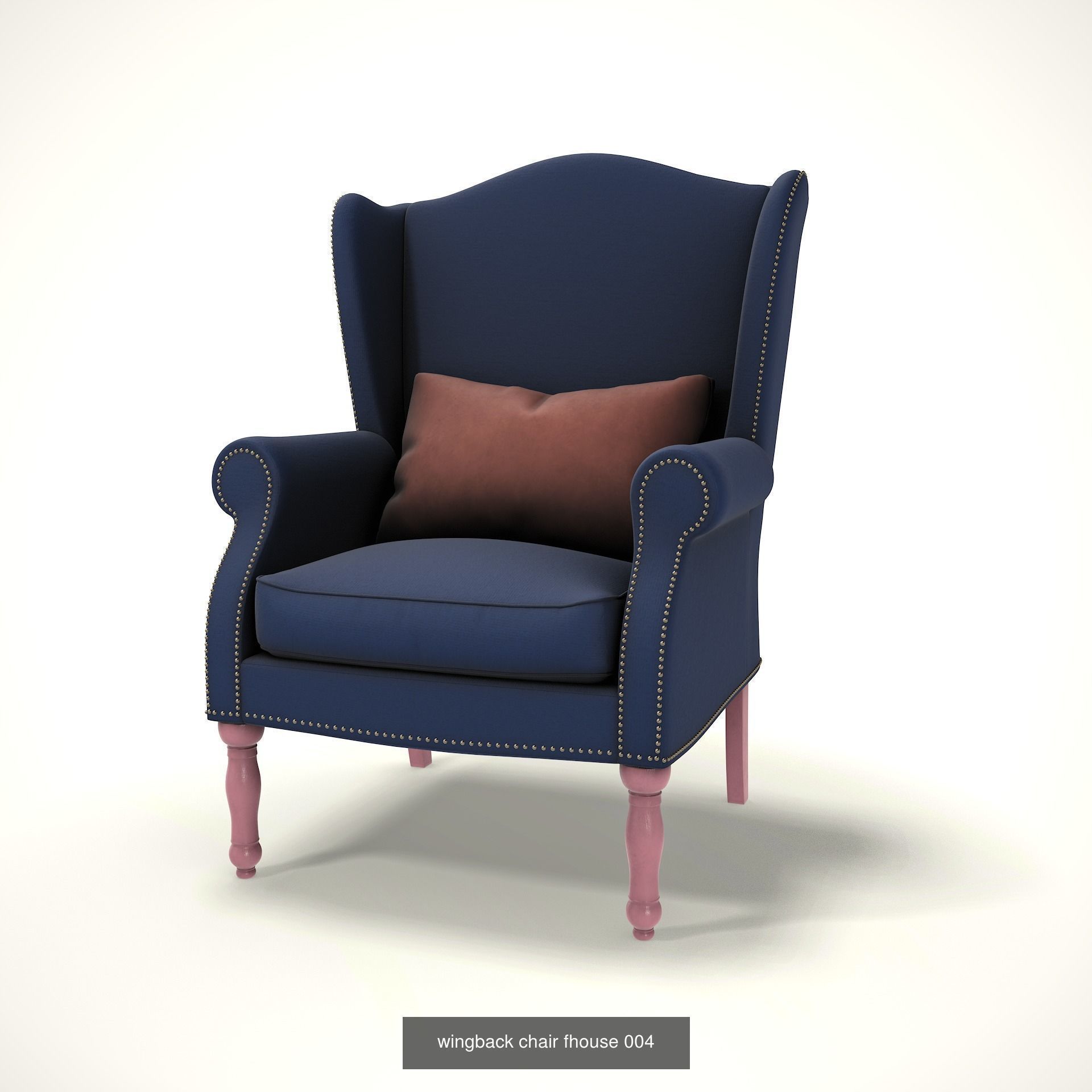 wingback chair fhouse 3D Model Collection_5