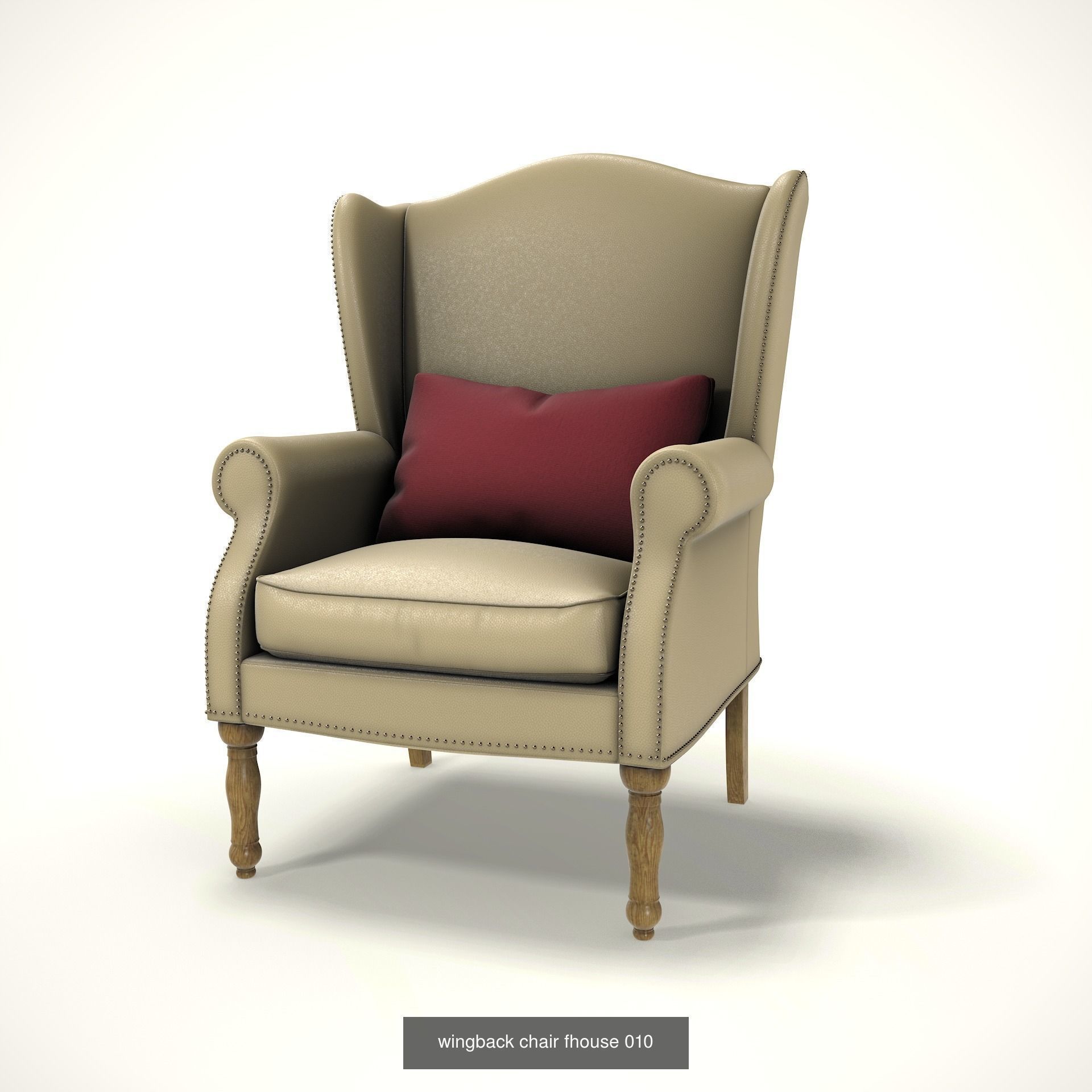 wingback chair fhouse 3D Model Collection_11