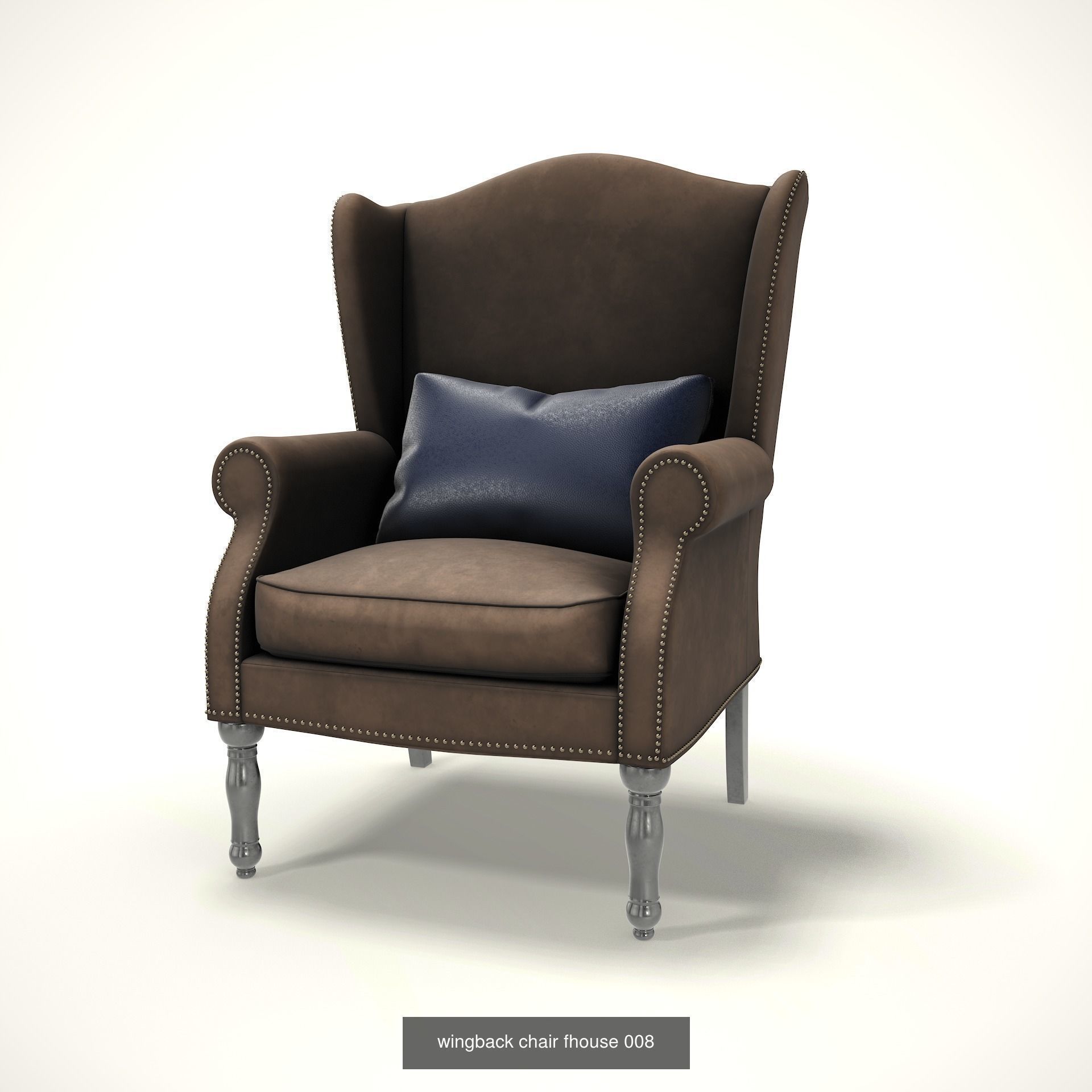 wingback chair fhouse 3D Model Collection_9