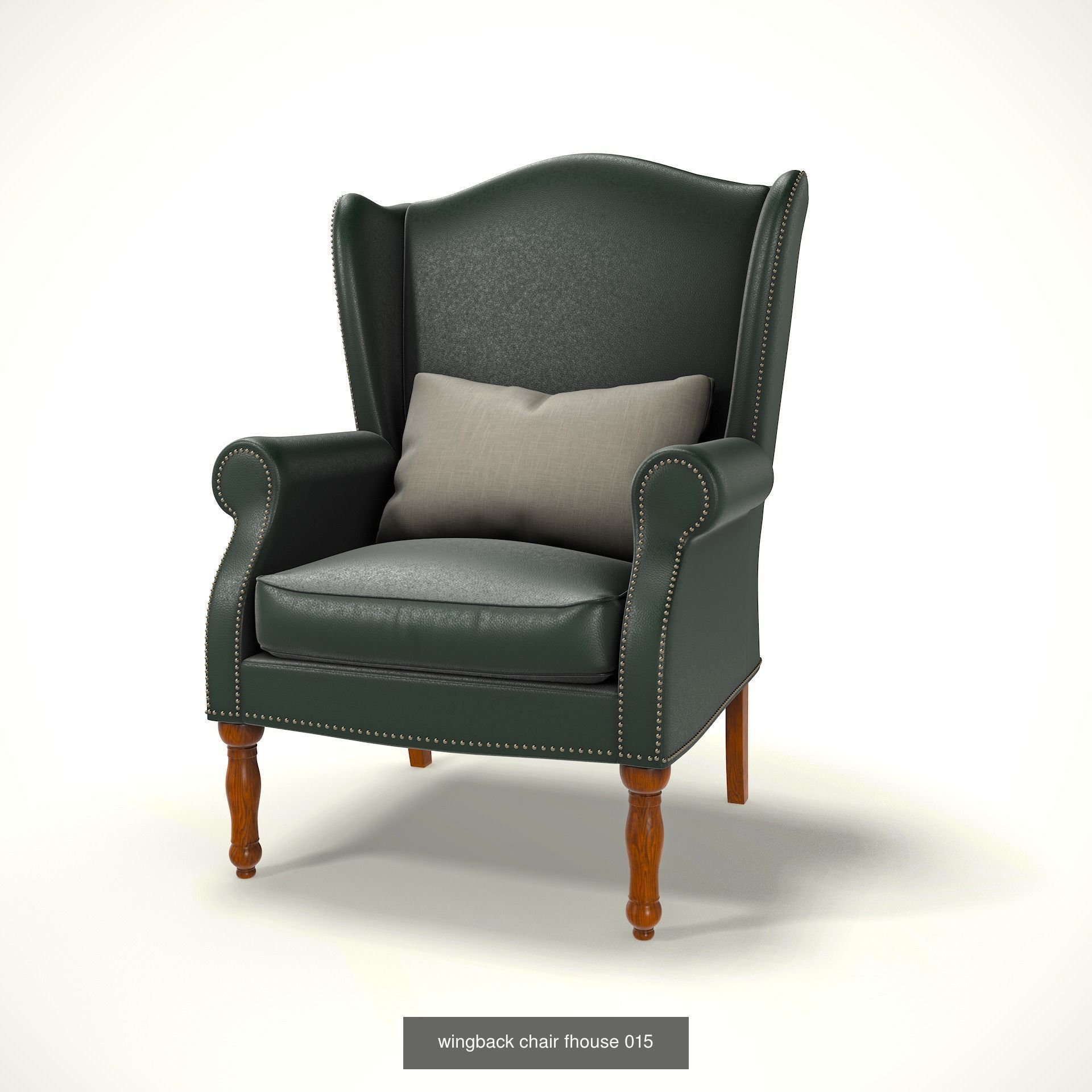 wingback chair fhouse 3D Model Collection_16