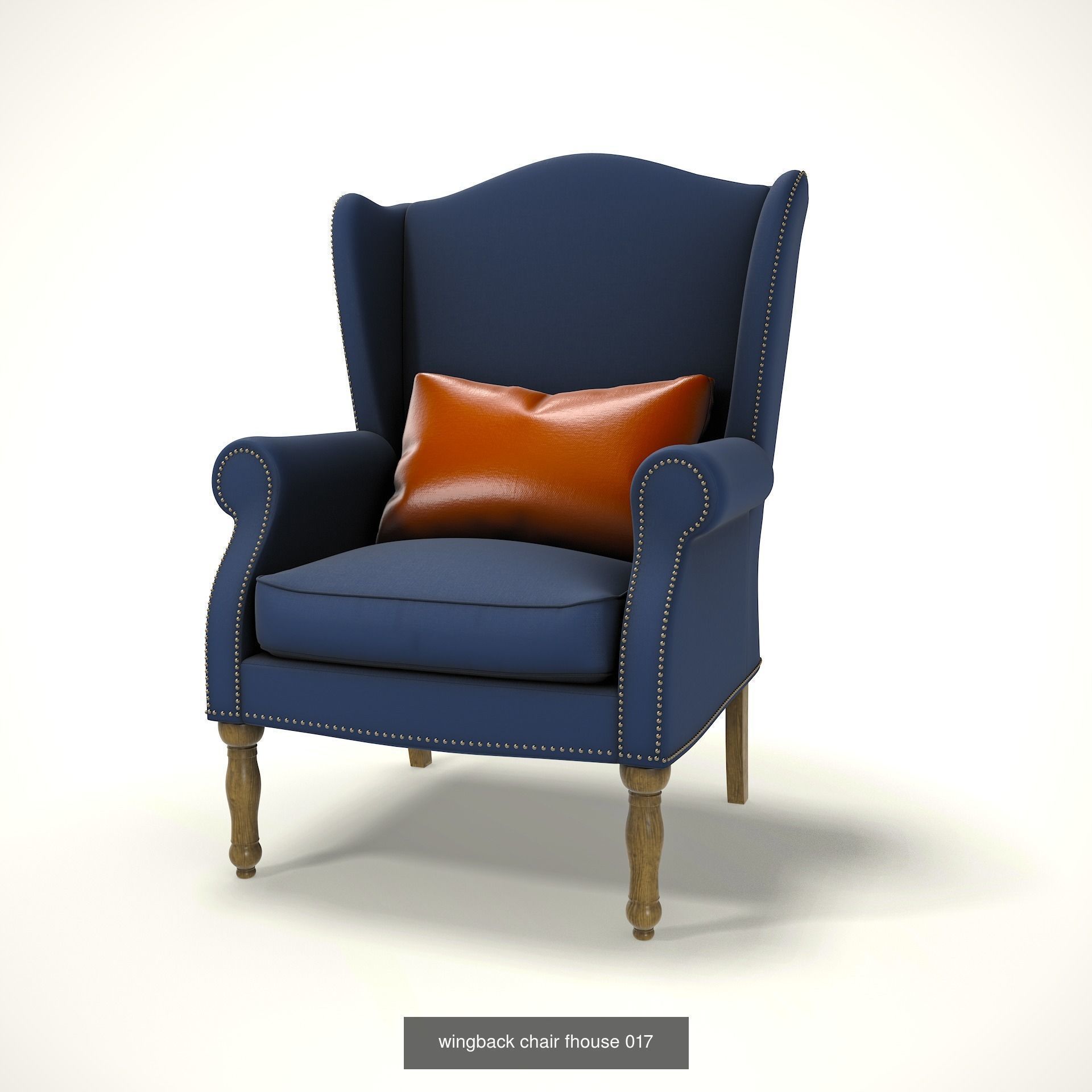 wingback chair fhouse 3D Model Collection_18