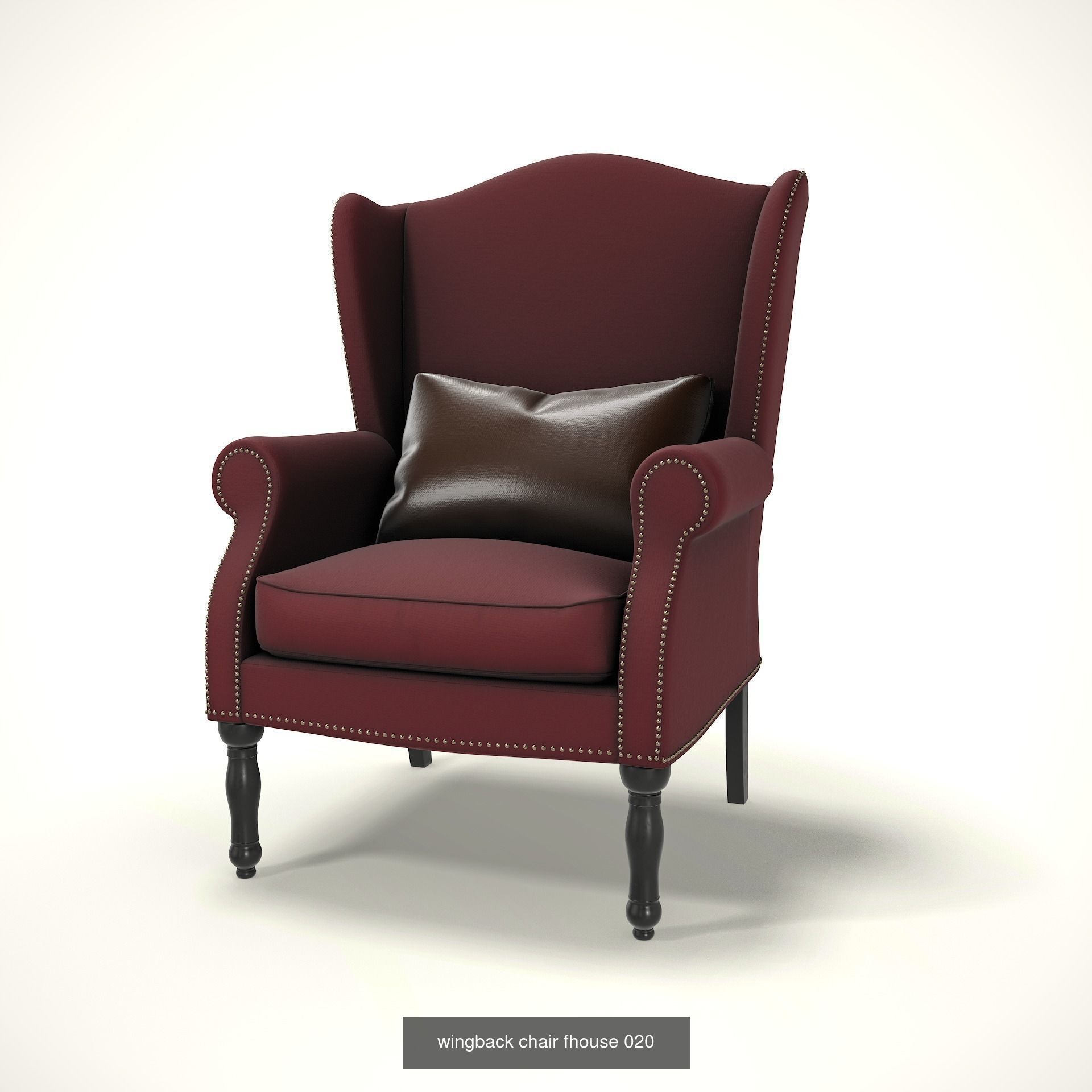 wingback chair fhouse 3D Model Collection_21
