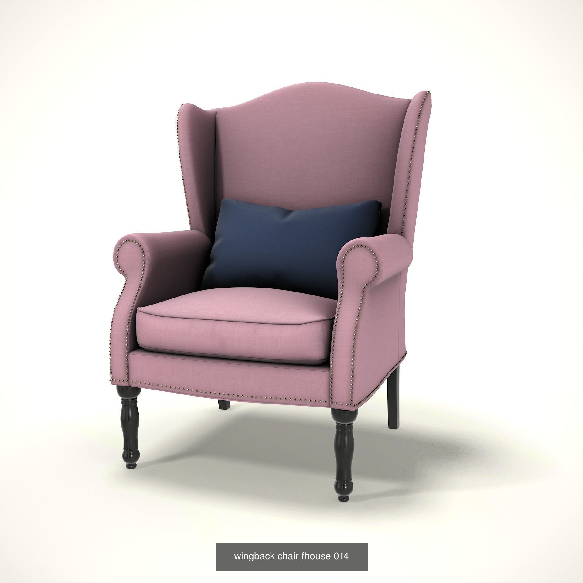 wingback chair fhouse 3D Model Collection_15