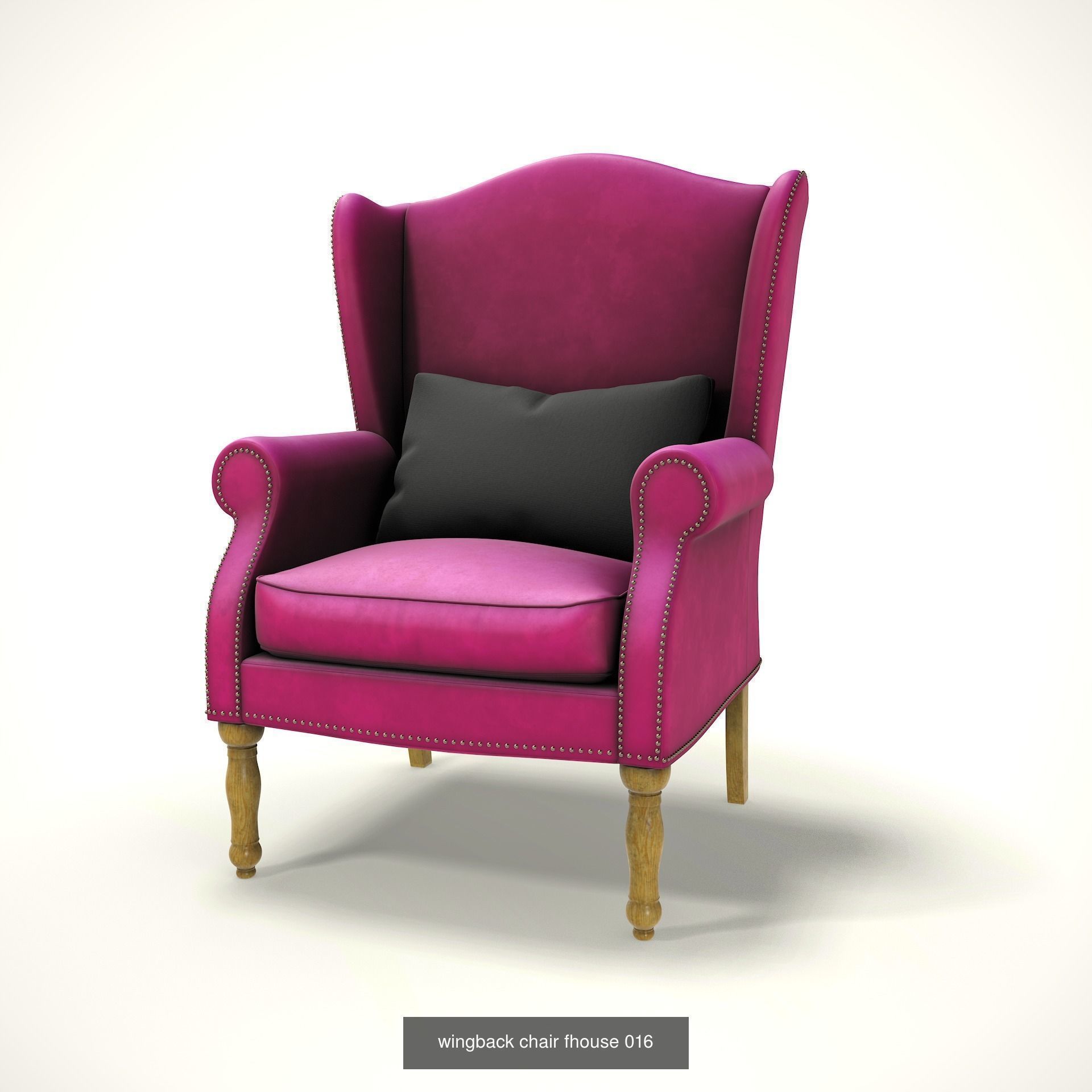 wingback chair fhouse 3D Model Collection_17
