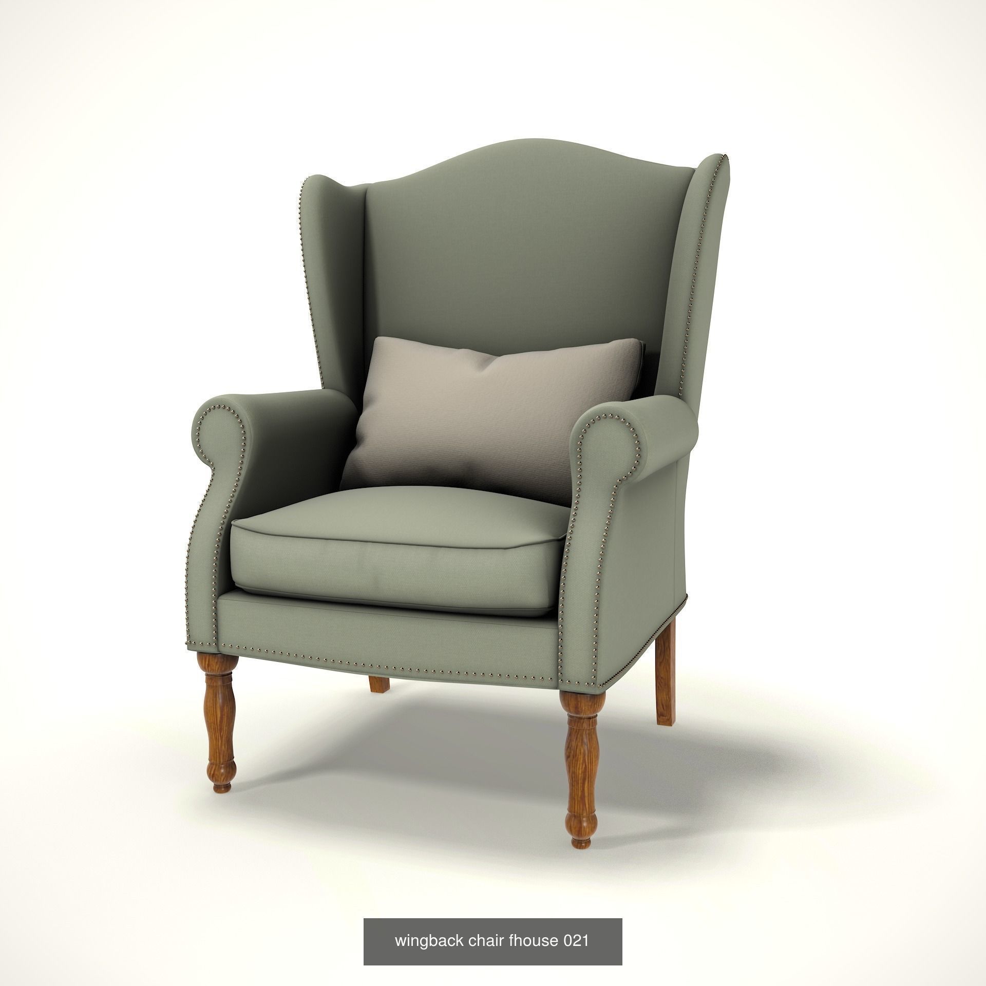 wingback chair fhouse 3D Model Collection_22