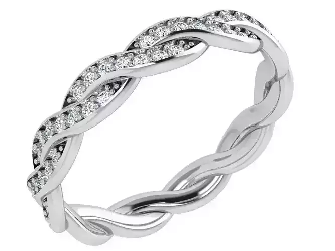Twisted Diamond Band 4396