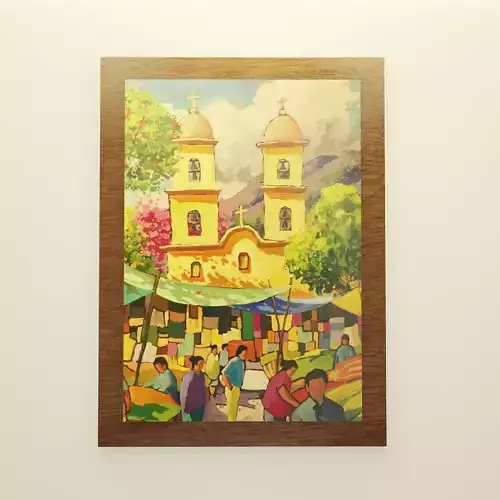 Colonial church painting
