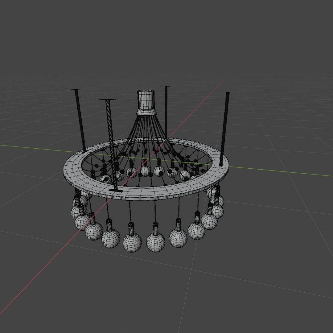 Ceiling lamp 3D model_6