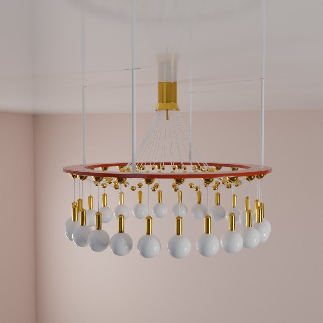Ceiling lamp 3D model_2