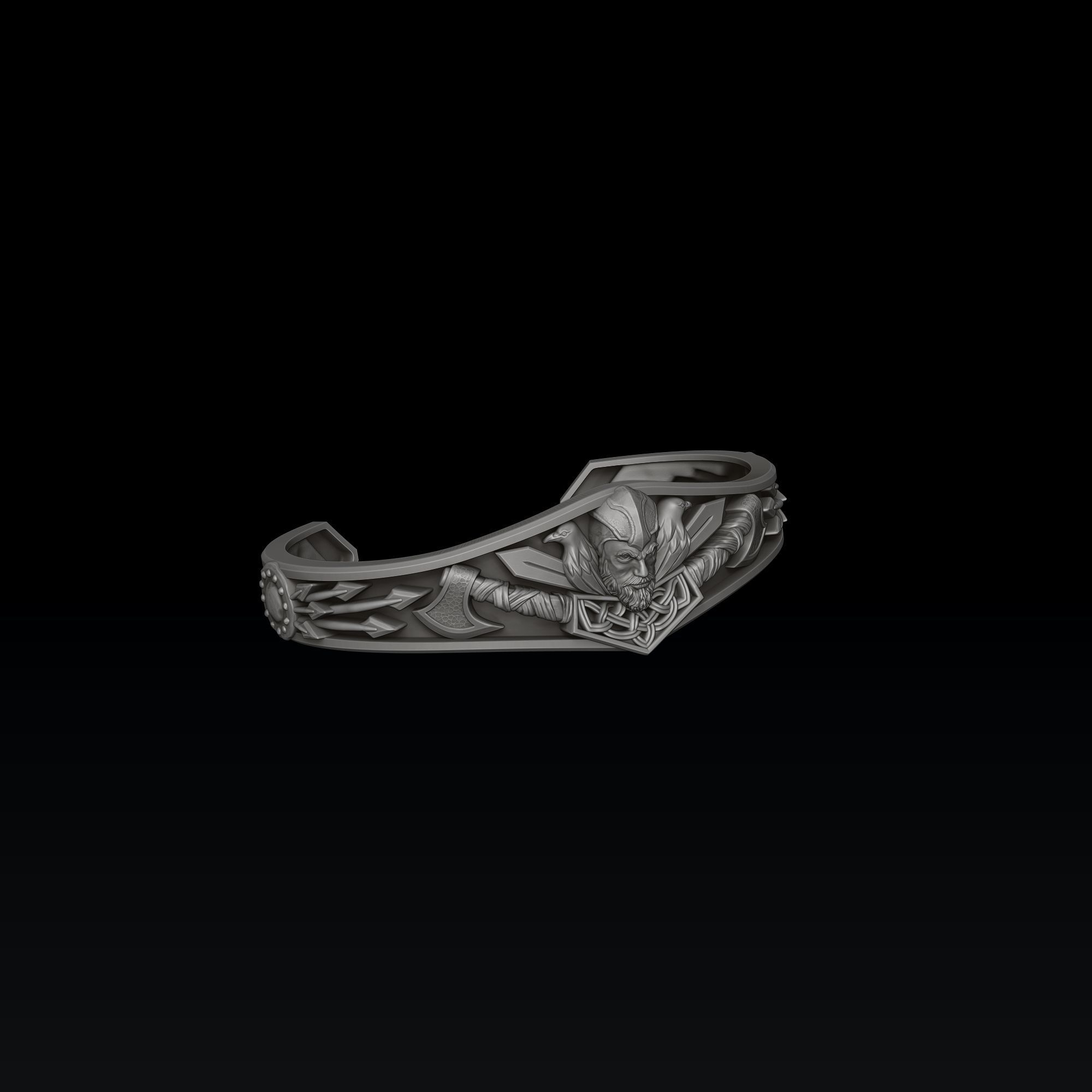 Viking Bracelet 3D print model_6