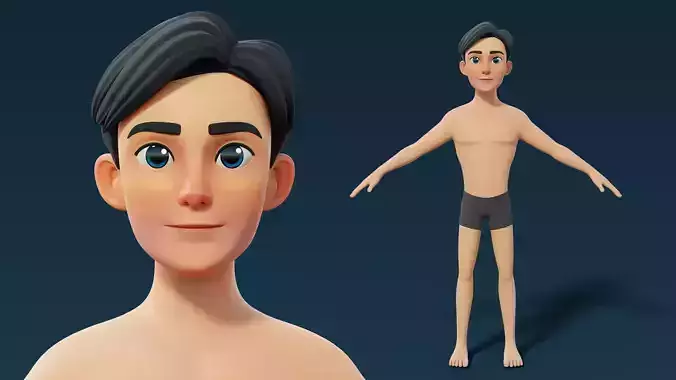 Cartoon Base Mesh Adult Male