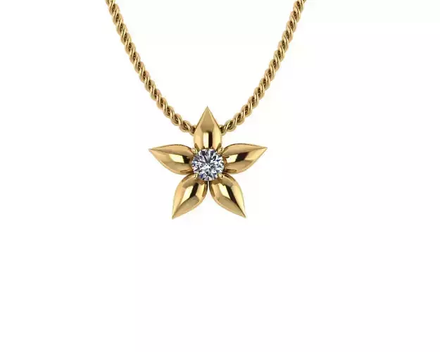 Flower Diamond Pendants