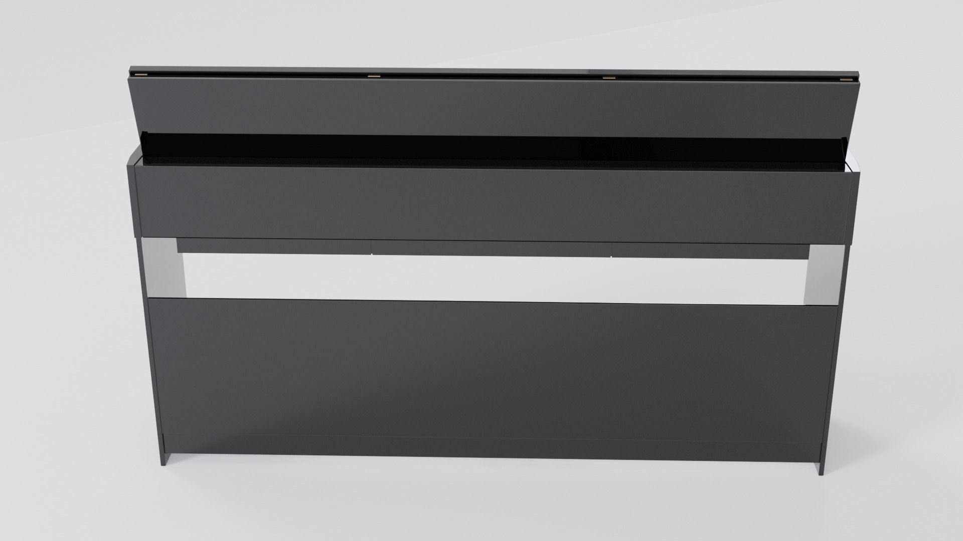 Electronic Piano Black 3D model_2