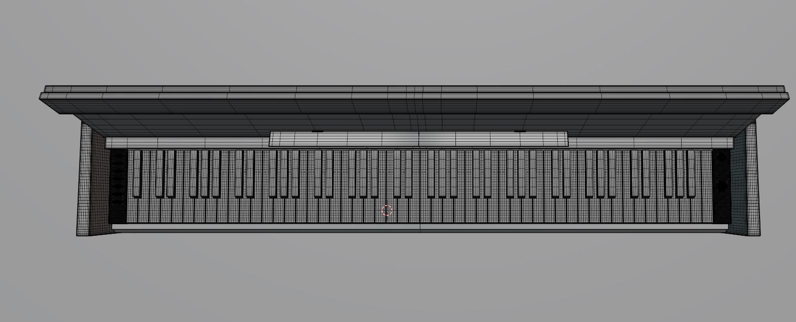 Electronic Piano Black 3D model_12