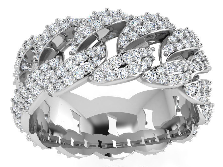 Diamond Cumin Chain Ring 4410 3D print model_2