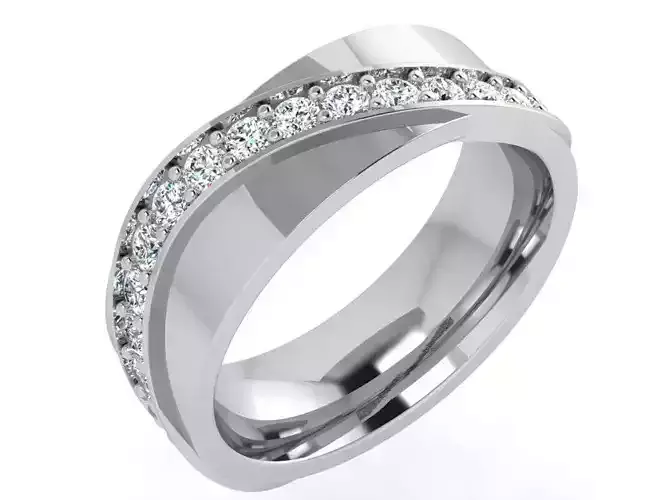 Wave Line Diamond Band 4414