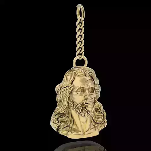 Skull Jesus key holder silver gold jewelry printable 3D model