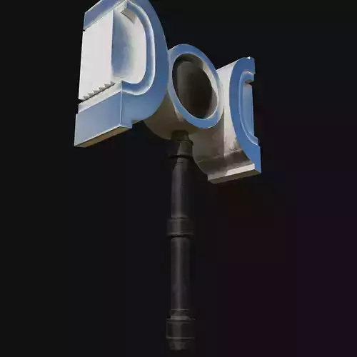 Elegant Design 3D Model of Japanese Hammer