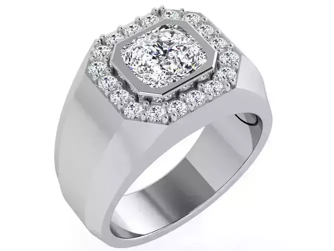 Octagonal Halo Ring 4422