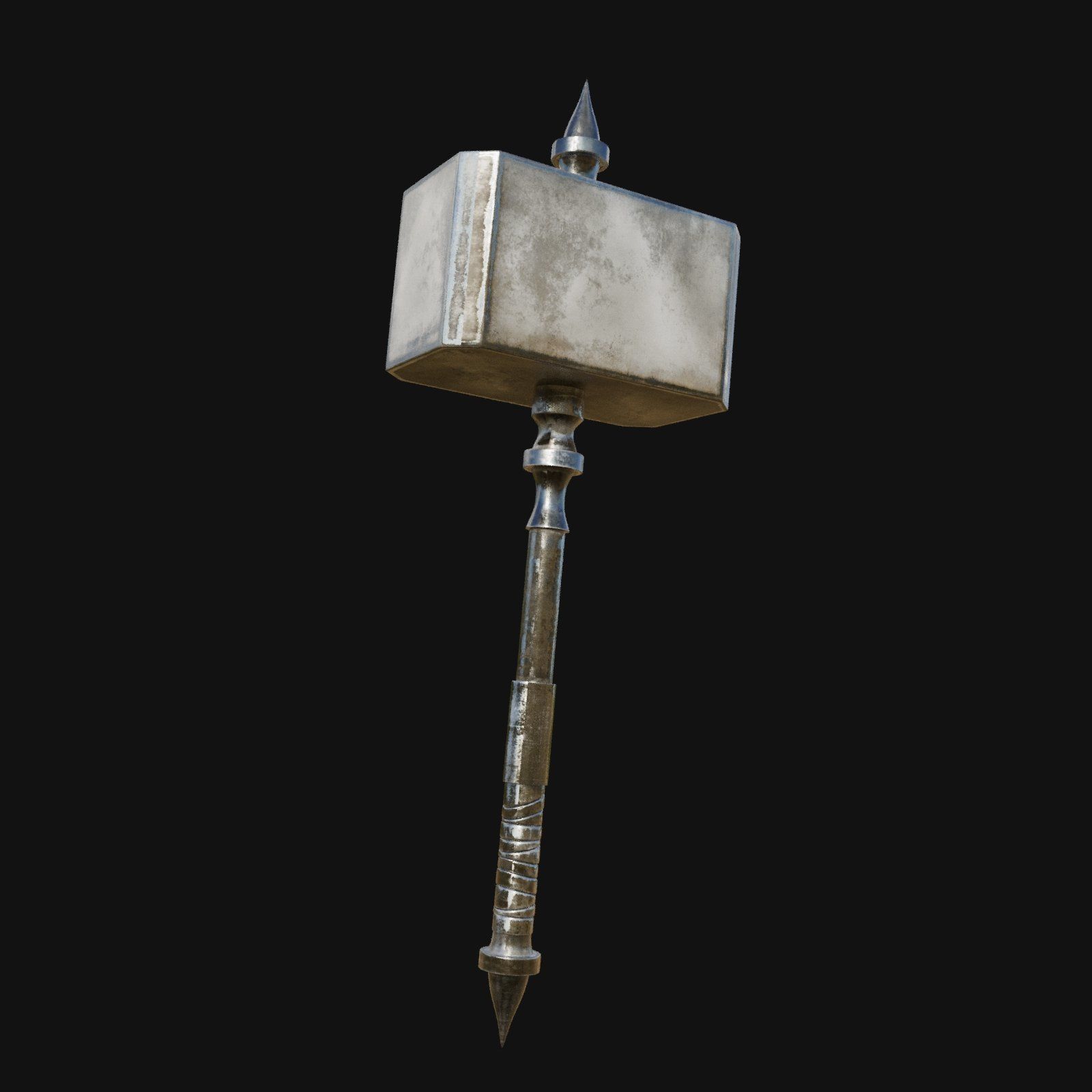 Historically Accurate 3D Model of Stone Masons Hammer 3D model_3