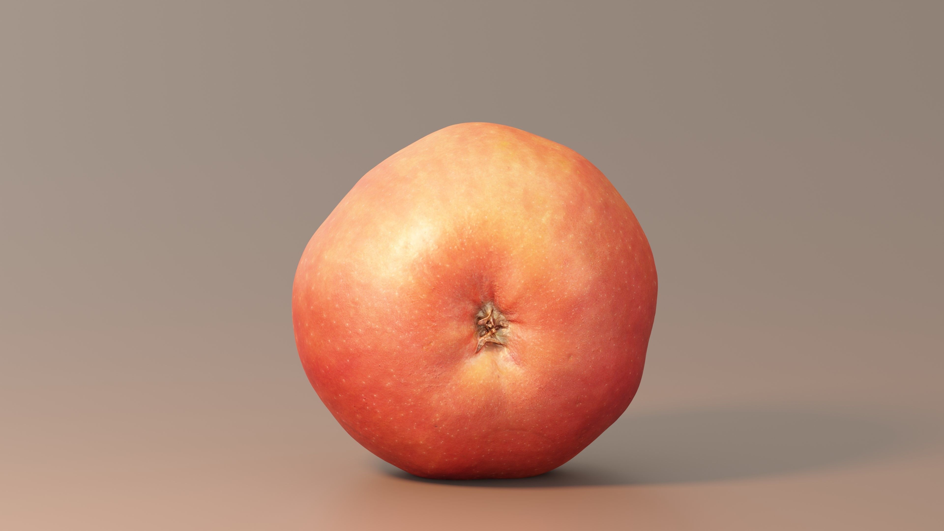 Apple Fruit Low-poly 3D model_3