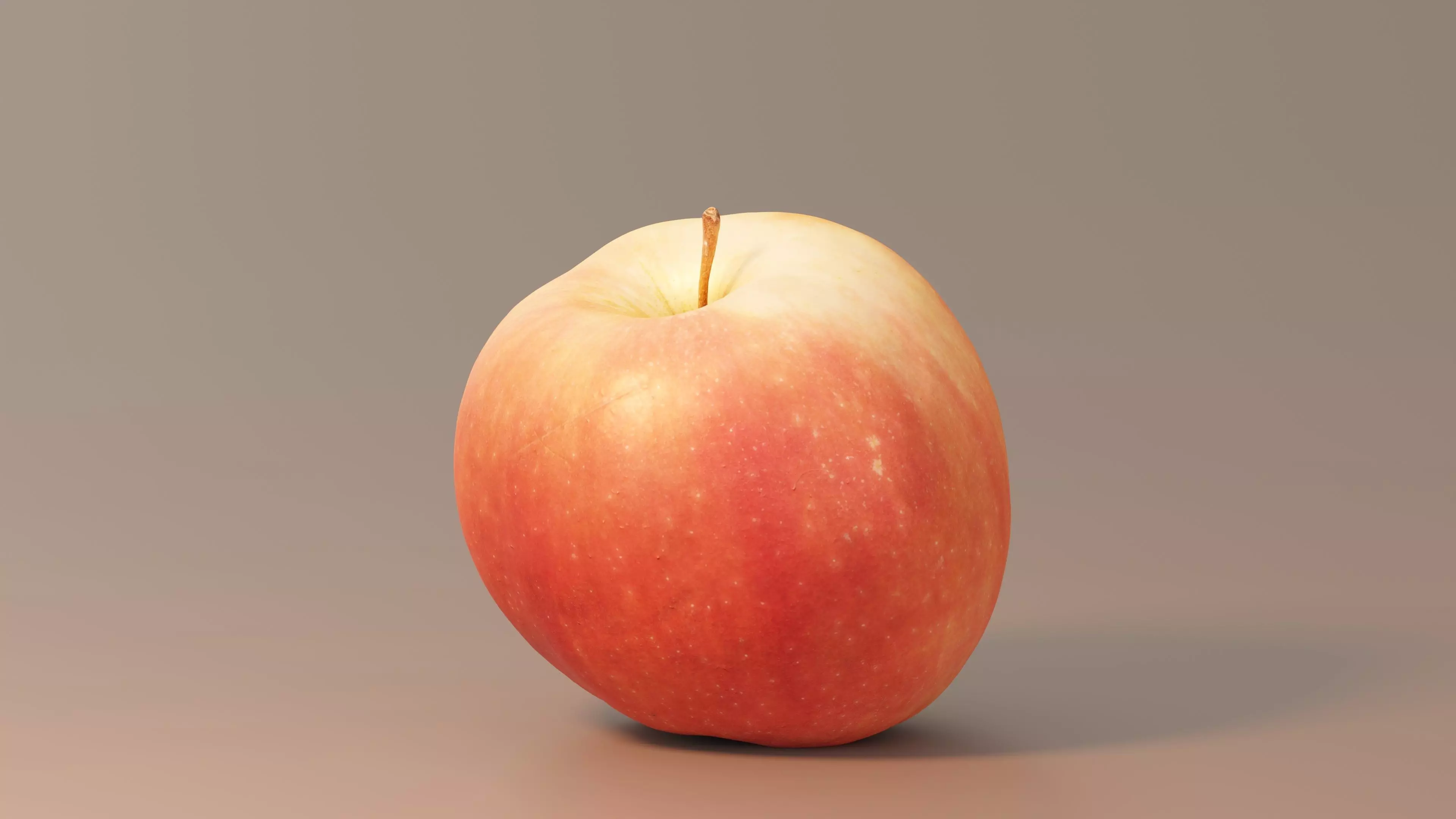 Apple Fruit Low-poly 3D model_0