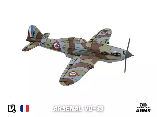 Arsenal VG-33 French warbird - STL files for 3D printing  3D print model