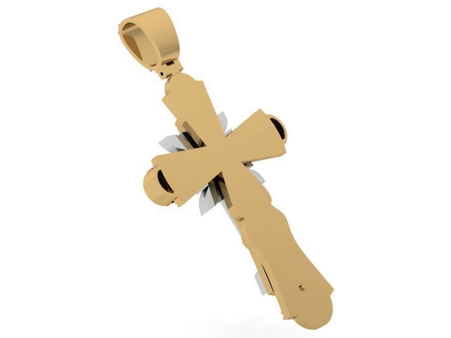 Cross Pendant 4430 3D print model_3