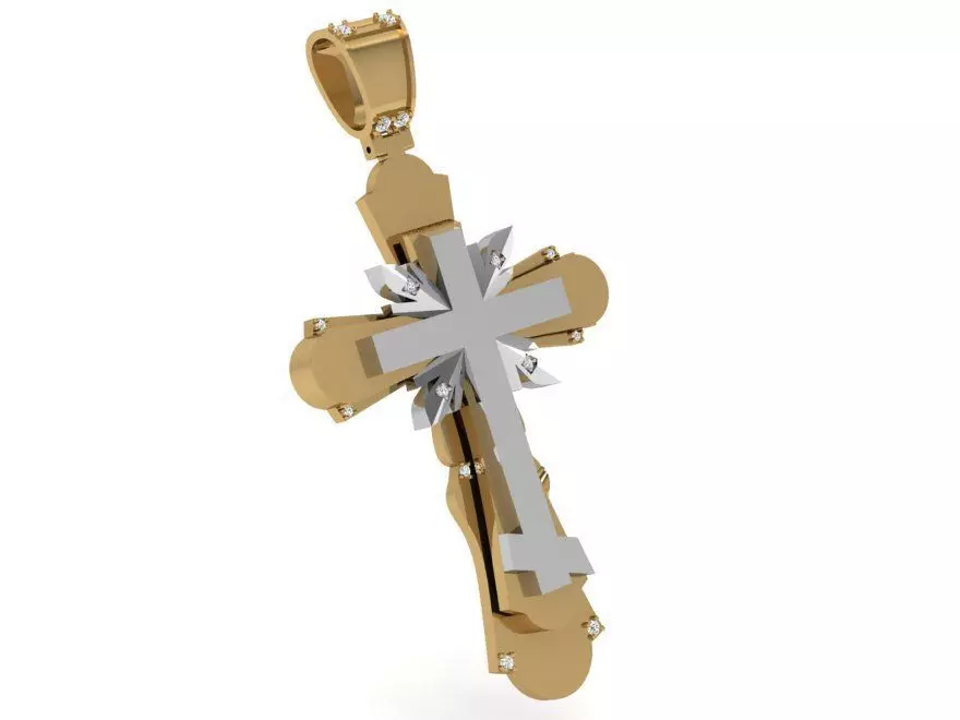 Cross Pendant 4430 3D print model_0